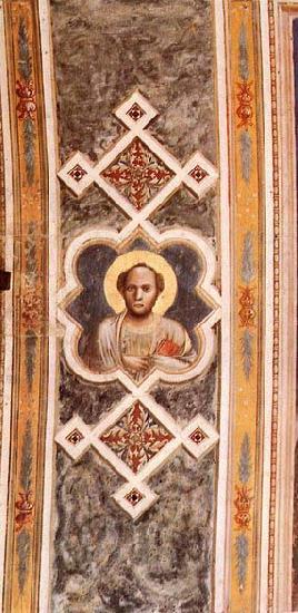 GIOTTO di Bondone Decorative band with figure oil painting image